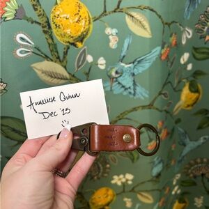 Portland Leather Goods Honey Shortie Keychain with Patina